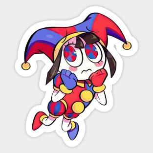 Pomni concerned the amazing digital circus character Sticker